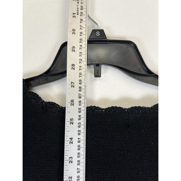 Celina Yang Designs Sweater Womens Medium Black Floral Embroidered Knit Pullover - Picture 5 of 5